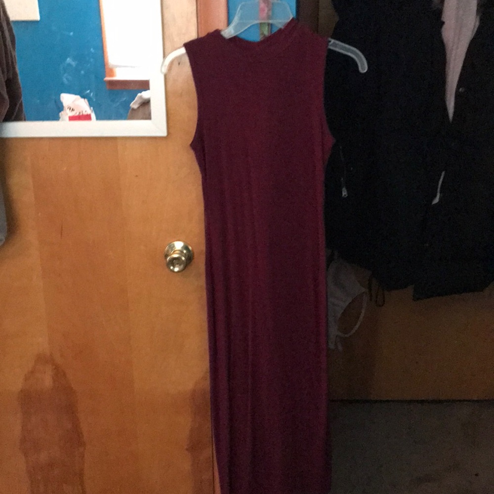 Plum fitted dress
